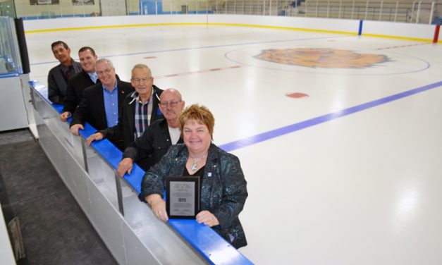 Morrisburg unveils arena renovations and Lions’ pride with new in-ice logo
