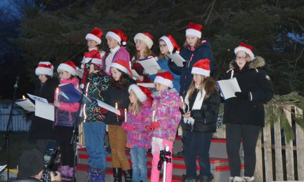 Russell lights up the tree for the second year