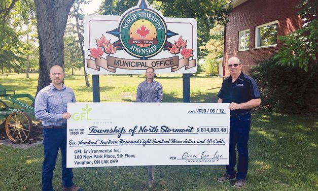 GFL Provides $614,000 cheque to North Stormont Township