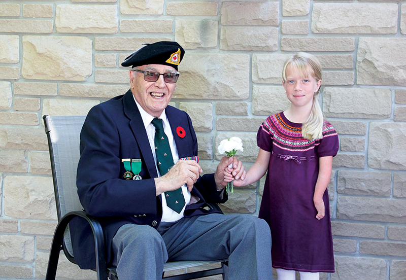 Child amputee inspired by Second World War Veteran
